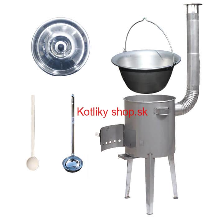 Nerezový kotlík 15 L (1,5 mm) + nerezová kotlina 36 cm LUXUS