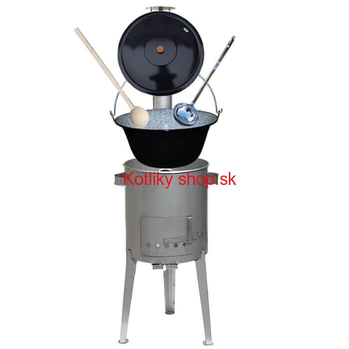Smaltovaný kotlík 30 L (1,2 mm) + nerezová kotlina 45 cm LUXUS