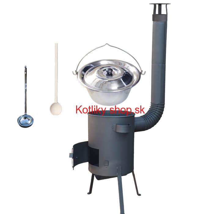 Antikorový kotlík 20 L (1,2 mm) + žiaruvzdorná kotlina 42 PLUS 600 4 MM