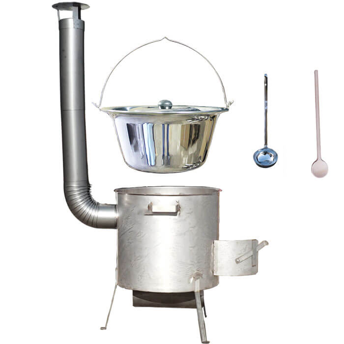 Nerezový kotlík 15 L (1,2 mm) INOX, zosilnená vysoká nerezová kotlina 36 cm KOMFORT