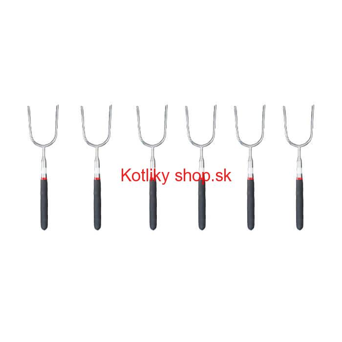 Vidličky na opekanie 24,5 cm - 84,5 cm – teleskopické 6 ks