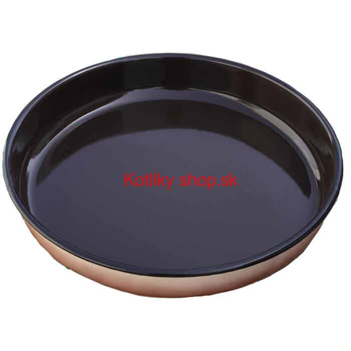 Smaltovaný okrúhly pekáč 34 cm, výška 6 cm