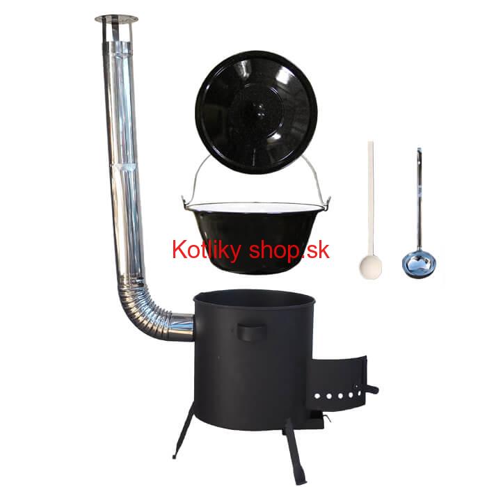 Smaltovaný kotlík 20 L + žiaruvzdorná kotlina (1 mm) 42 PLUS 600