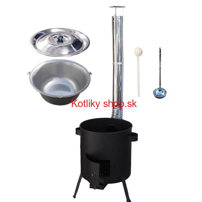 Železný kotlík 20 L (0,75 mm) + žiaruvzdorná kotlina (1 mm) 42 PLUS 600