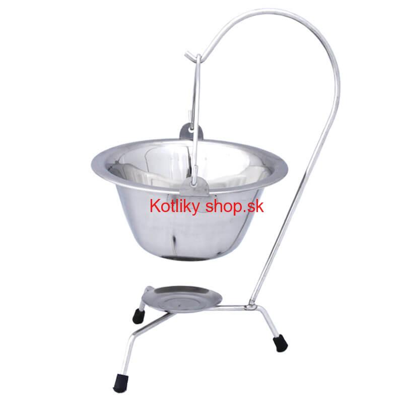 Servírovací kotlík na guláš nerezový 0,8 l + stojan