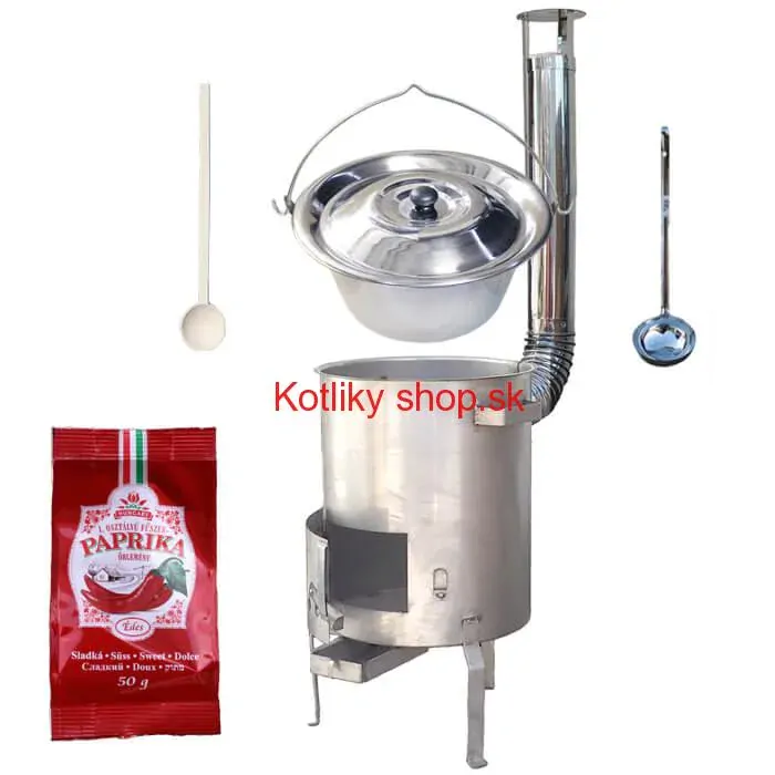 Nerezový kotlík 20 L (1,2 mm) INOX + nerezová kotlina (1,5 mm) 42 cm STRONG EXCLUSIVE