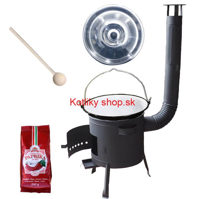 Smaltovaný kotlík 22 L (1,2 mm) + hrubostenná (1,5 mm) žiaruvzdorná kotlina BALKY STRONG 42 PLUS 600