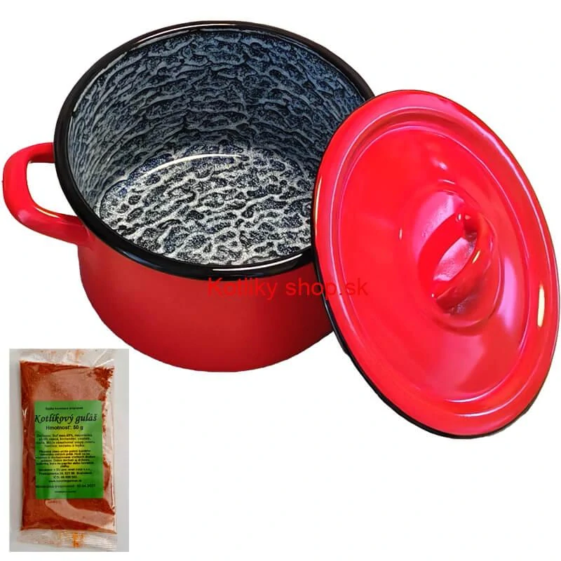 Smaltovaný hrniec s pokrievkou COMBI 5,5 l + korenie na kotlíkový guláš 50 g