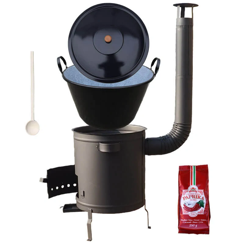 Smaltovaný kotol 60 L + hrubostenná kotlina 53 cm (2 mm) STRONG PLUS 600 + sladká paprika 250 g