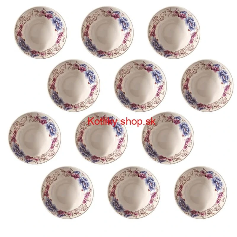 Plastová miska s kvetinovým vzorom (750 ml) – teraz v sade 12 kusov!