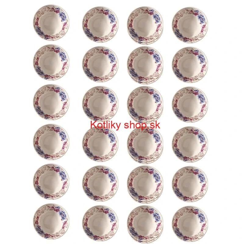 Plastová miska s kvetinovým vzorom (750 ml) – teraz v sade 24 kusov!