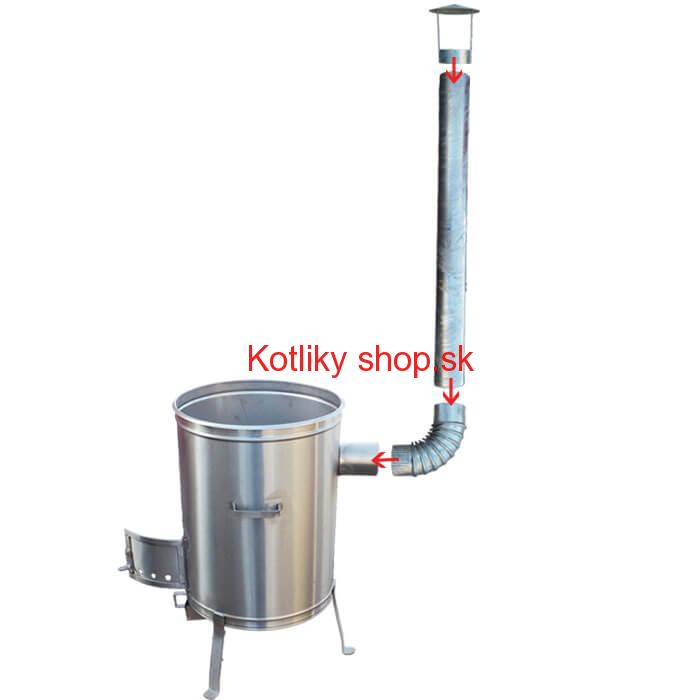 Nerezová kotlina 45 cm – Lux