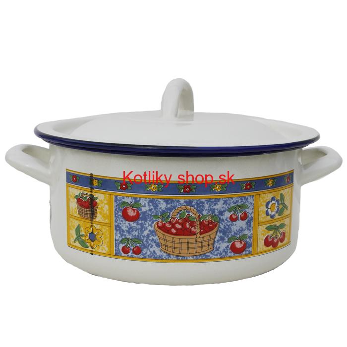 Smaltovaný kastról 14 cm (čerešne)