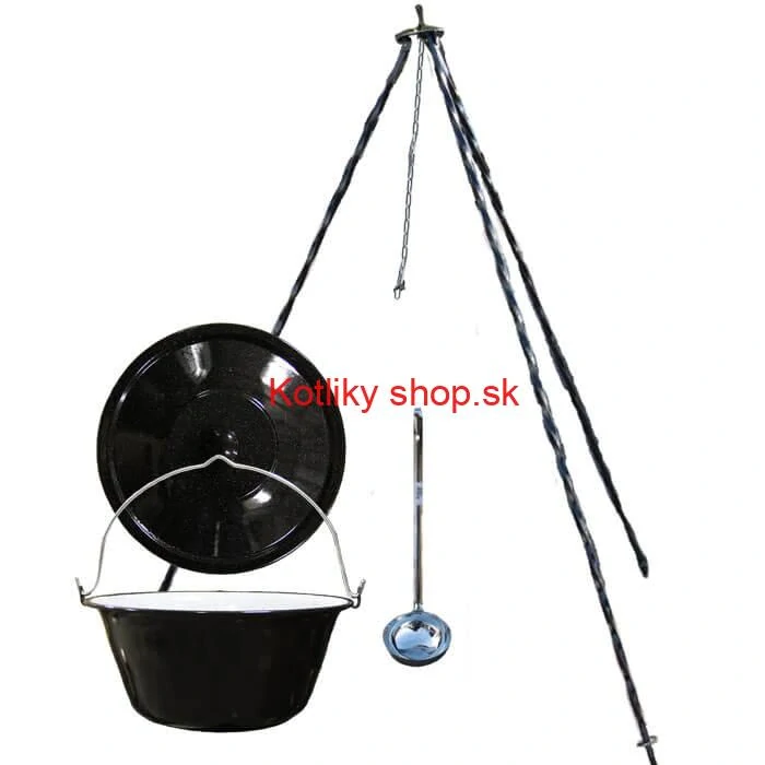 Smaltovaný kotlík 8 L + pokrievka + stojan