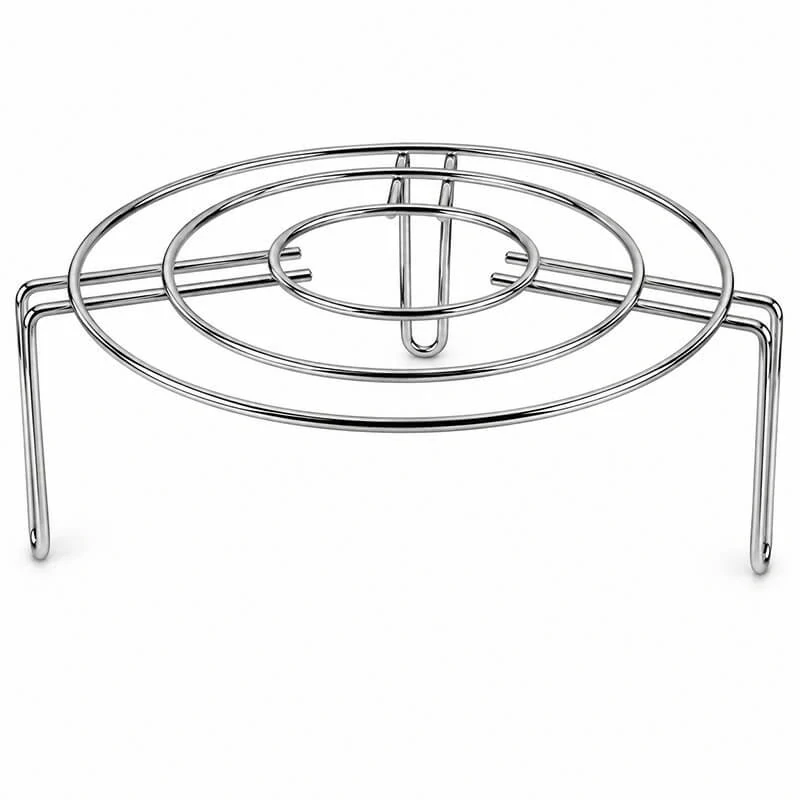 Nerezový stojan pod hrniec 20 cm, vysoký 9 cm, kruhový drôtený tvar
